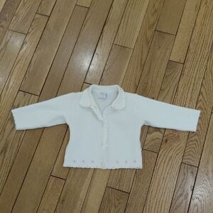 Luli & Me Cream Cardigan Sz 12mos